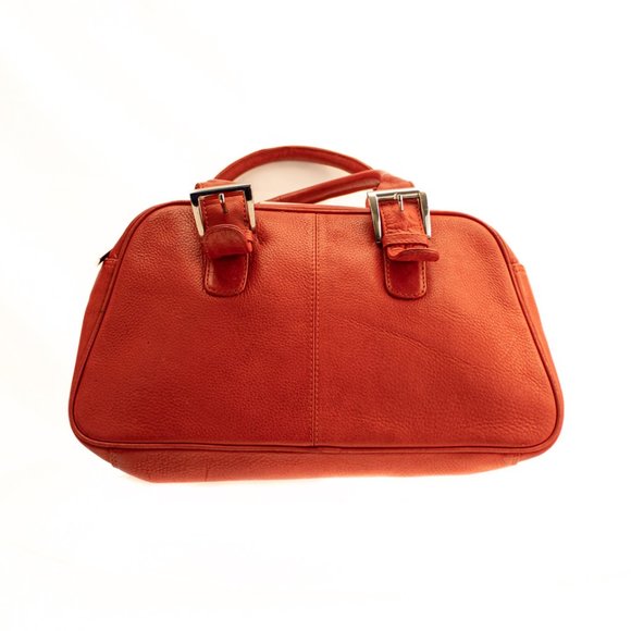 Red Leather Handbag Purse - Picture 1 of 4